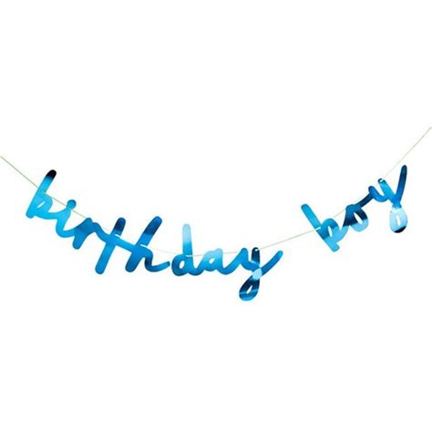 Blue 'Birthday Boy' Paper Banner - 2m | Party Delights