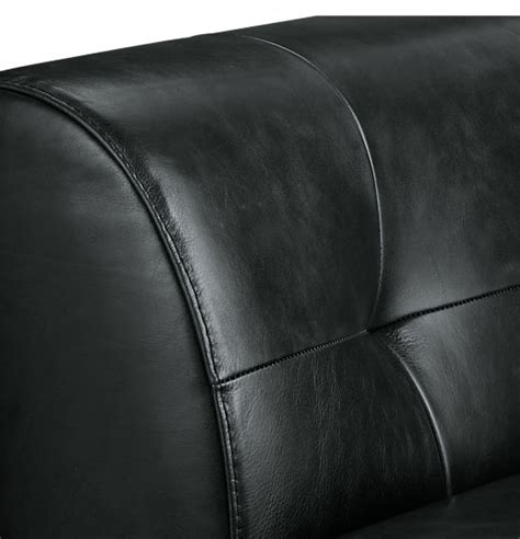 Black Tufted Leather Sofa – Cre8 NYC