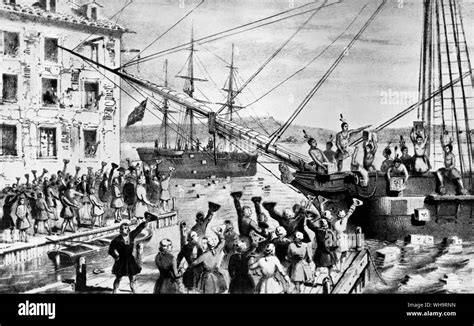 Boston tea party 1773 hi-res stock photography and images - Alamy