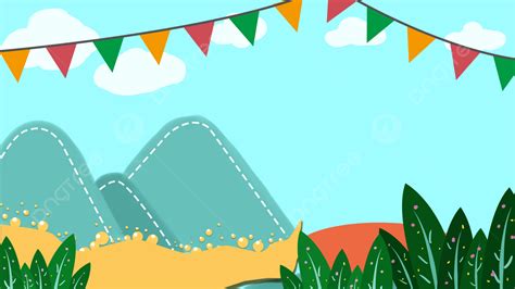 Background Kartun Lucu Padang Rumput Biru Latar Belakang Desain Ilustrasi, Kartun, Indah, Latar ...