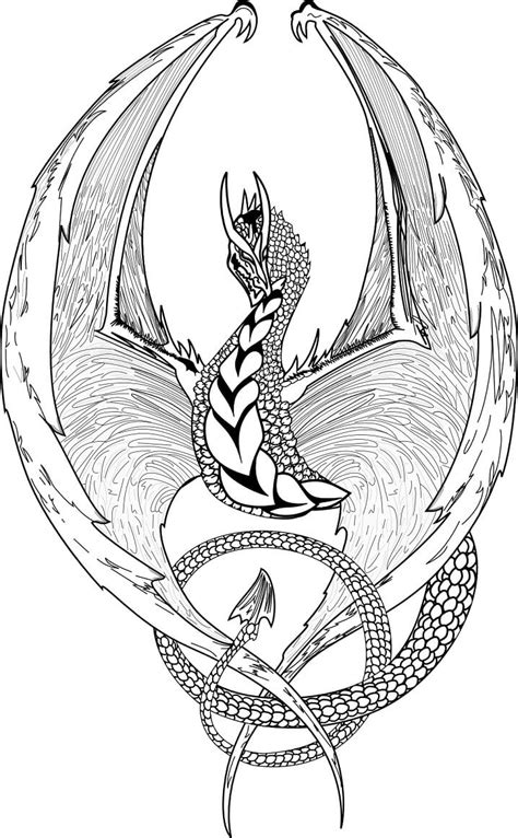 Fantasy Dragon - Coloring Pages