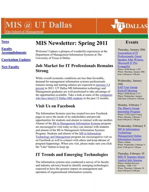 MIS @ UT Dallas - Naveen Jindal School of Management - The ...