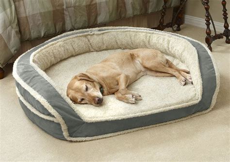 Oversized Horseshoe Bolster Dog Bed with Memory Foam / Small dogs up to 50 lbs. | Personalized ...