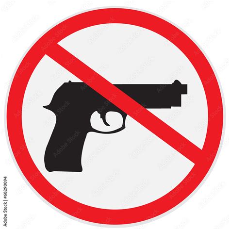 No, guns, allowed, sign Stock Vector | Adobe Stock