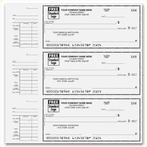 Free Check Stub Template Printables | Template Business