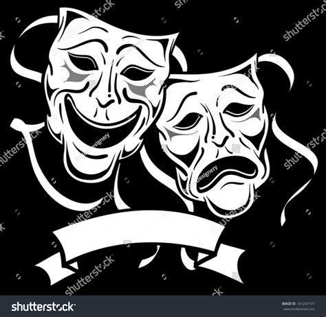 Drama Theatre Masks Stock Vector 161247191 : Shutterstock