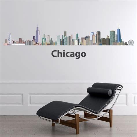 Chicago USA City Skyline Wall Sticker