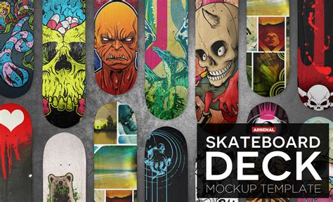 Skateboard Deck Mockup Template