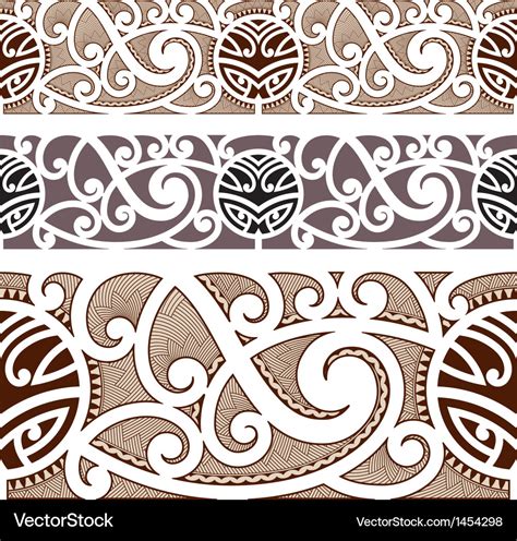 Maori styled seamless pattern Royalty Free Vector Image