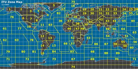 ITU Zone Maps – Ham Radio | YC8NYJ