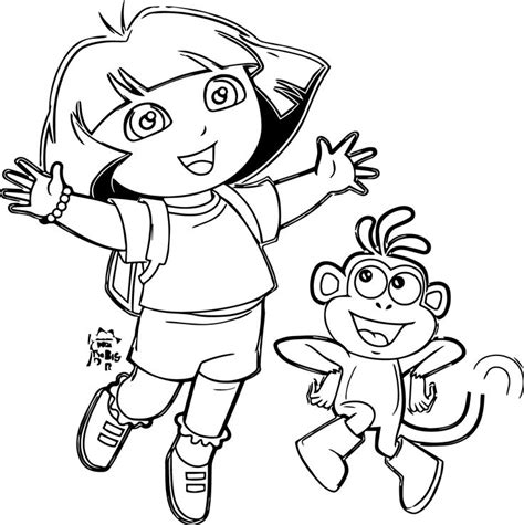 Dora Cartoon Coloring Pages - Wecoloringpage | Cartoon coloring pages, Coloring pages, Dora cartoon