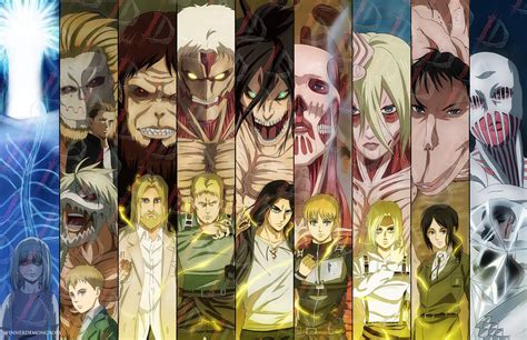 The 9 Titans by me @innerdemonart : r/ShingekiNoKyojin