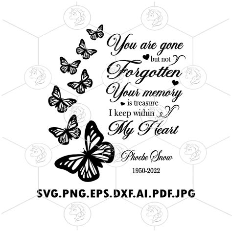 You're Gone but Not Forgotten Svg Butterfly Memorial - Etsy