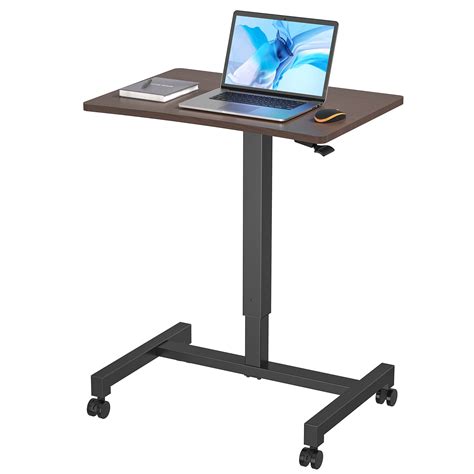 Buy Mobile Laptop Desk, 27 inches Rolling Adjustable Height Desk ...