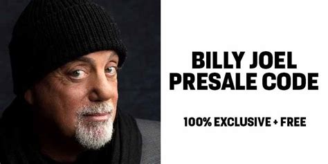 Latest Billy joel Presale code 2023-2024 (Tried & Tested)