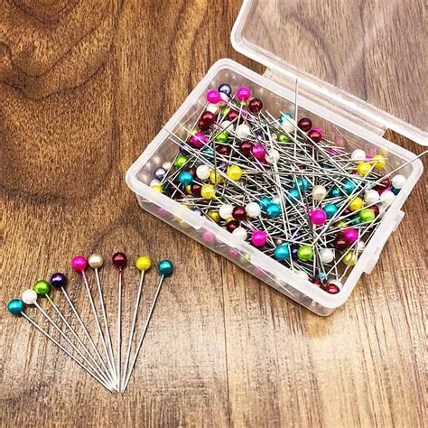 200 Pcs garment Sewing Pin Dressmaking Pins Round Pearl Head Fixed ...