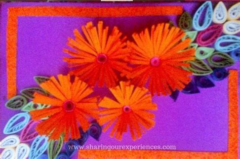 How to make paper quilled greeting card - Sharing Our Experiences