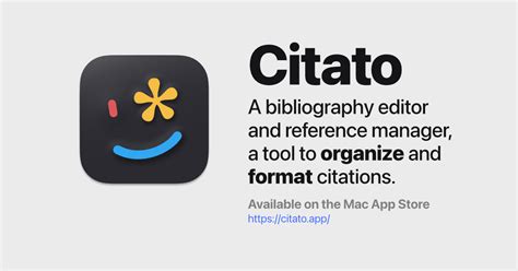 Citato, a bibliography editor and reference manager for Mac