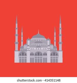 Blue Mosque Sultanahmet Camii Istanbul Turkey Stock Vector (Royalty ...