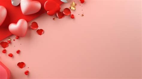 Premium AI Image | a pink background with hearts and candy