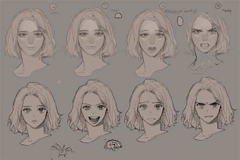 Facial Expressions Drawing, Female Face Drawing, Face Drawing Reference, Anime Faces Expressions ...