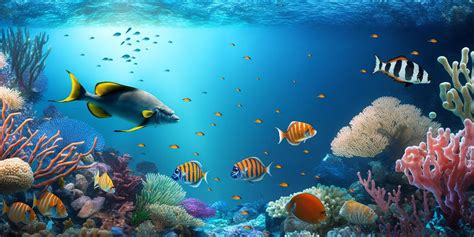 The beautiful underwater sea life with . 23120583 Stock Photo at Vecteezy