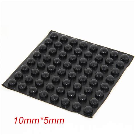 360PCS 10x5mm Black Self Adhesive Anti Slip Silicone Rubber Rubber Feet Pads Bumper Silica Gel ...