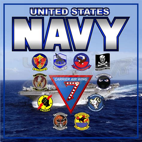 U.S. Navy Carrier Wing 7 Sticker - Item #N-162 - USA Military Stickers ...