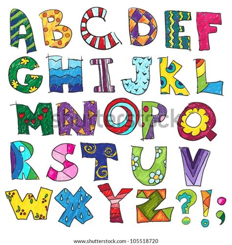 Abc Kids Funny Alphabet Vector Stock Vector (Royalty Free) 105518720 | Shutterstock