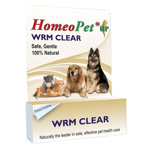 HomeoPet WRM Clear Homeopathic Dewormer for Dogs & Cats | NaturalPetWarehouse.com