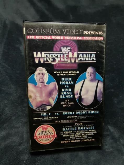 VHS WRESTLEMANIA 2 (1986) Hulk Hogan vs King Kong Bundy WWF WWE (BON) EUR 133,40 - PicClick FR