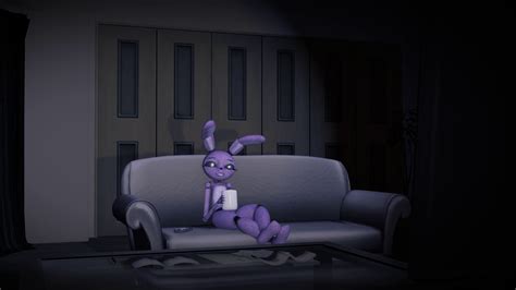 FNAF Bonnie enjoys some tea while watching tv by lucifersam01 on DeviantArt