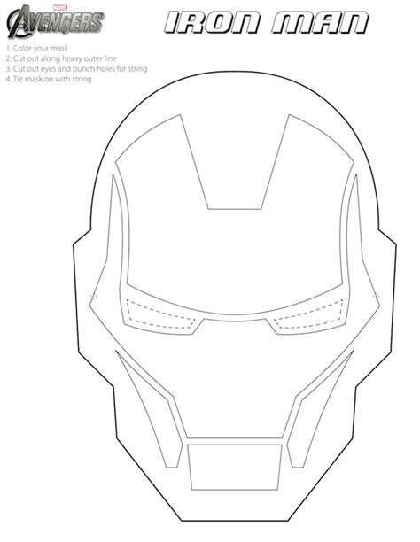 Printable Halloween Masks | Coloring mask, Iron man mask, Printable ...