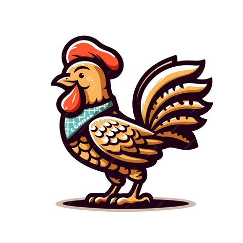 Premium Vector | Chicken character logo ai generated image