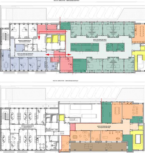 Two floors isolation unit blueprints. | Download Scientific Diagram