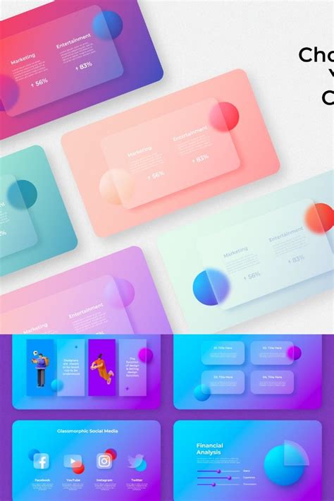 Glassmorphism Animated Presentation PowerPoint Template Professional Website Templates, Animated ...