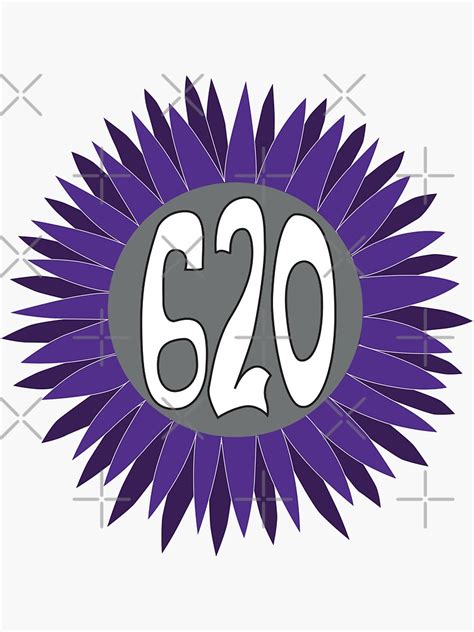 "Hand Drawn Kansas Sunflower 620 Area Code Purple" Sticker by itsrturn ...