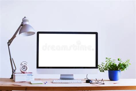 Beautiful Workplace, Computer in Office Stock Image - Image of copy, poster: 113651609