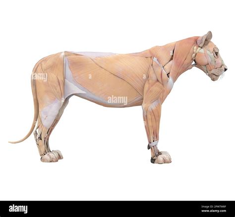 Lion Muscles Anatomy Isolated Stock Photo - Alamy