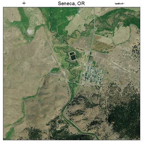 Aerial Photography Map of Seneca, OR Oregon