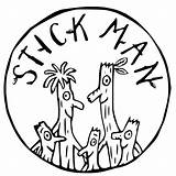 Stick Man And Butterfly Coloring Page  Free Printable Pages sketch template