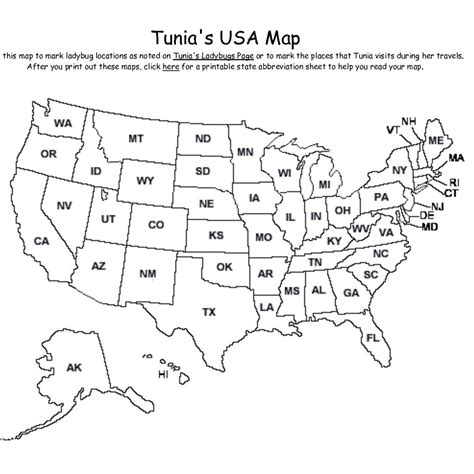 Usa Map With State Abbreviations