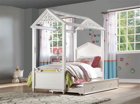 ACME Rapunzel Twin Bed in White - Walmart.com