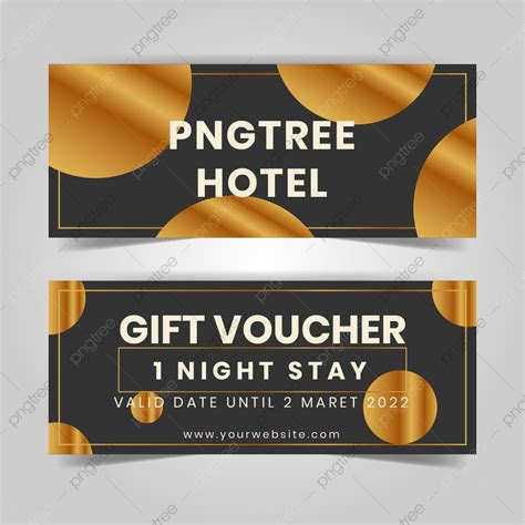 เทมเพลตบัตรกำนัลโรงแรมที่มีสีดำทอง เทมเพลตดาวน์โหลดฟรีบน Pngtree