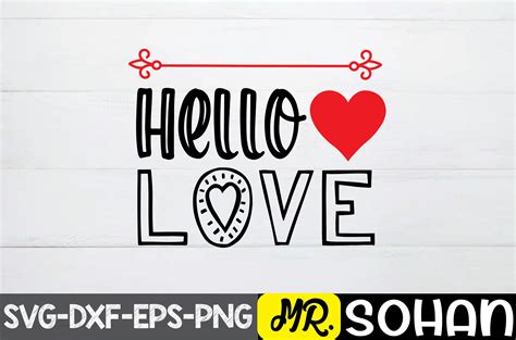 Hello Love Graphic by Gravity · Creative Fabrica