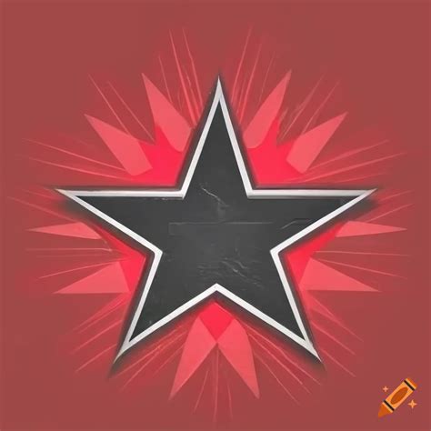 Black wrench over a red star background on Craiyon
