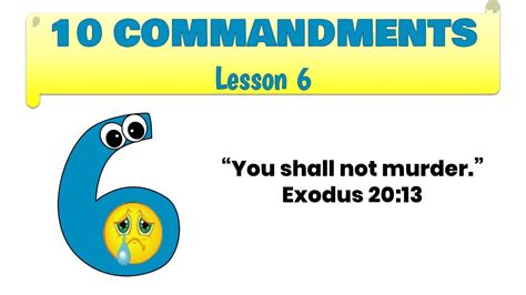 Children's Ministry 10 Commandments lesson 6 - You Shall Not Murder - YouTube