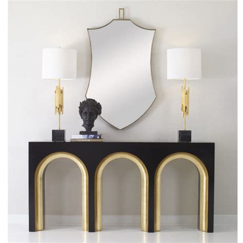 Ambella Home Collection - Colosseum Console Table in Gold - 17601-850-001 - Contemporary ...