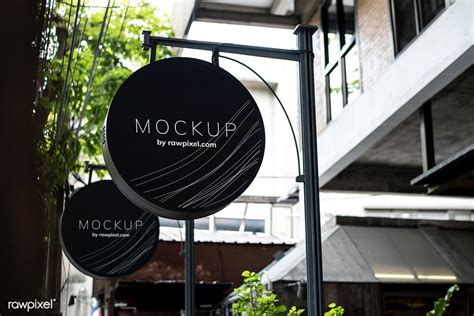 Round black signboard design mockup | premium image by rawpixel.com ...