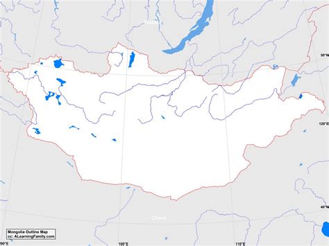 Mongolia Outline Map - A Learning Family